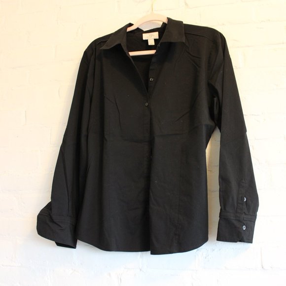 Black women's button up top - Picture 1 of 4